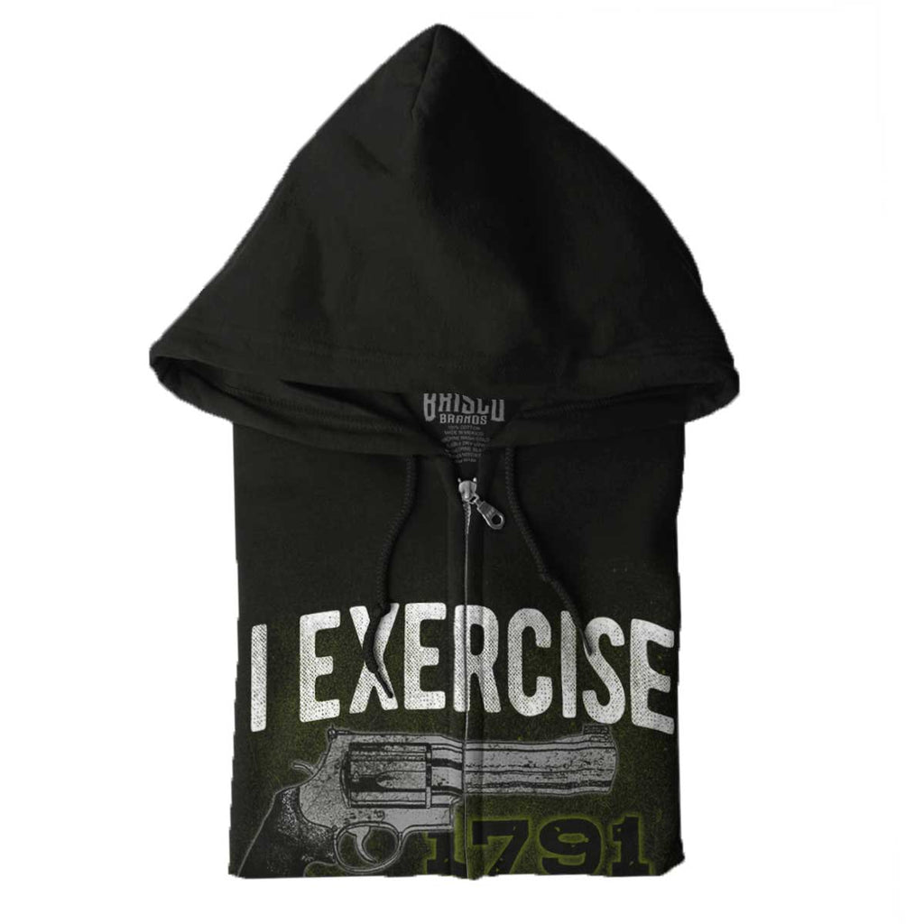 Black|I exercise My Right Zip Hoodie|Tactical Tees