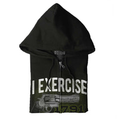 Black|I exercise My Right Zip Hoodie|Tactical Tees