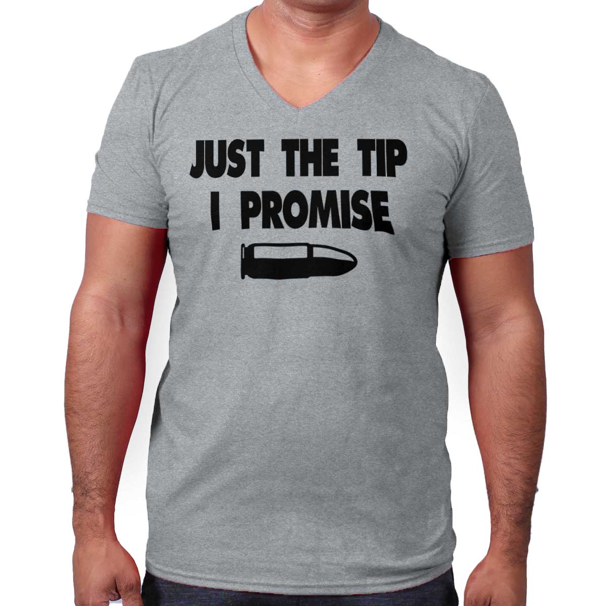 SportGrey|Just the Tip V-Neck T-Shirt|Tactical Tees