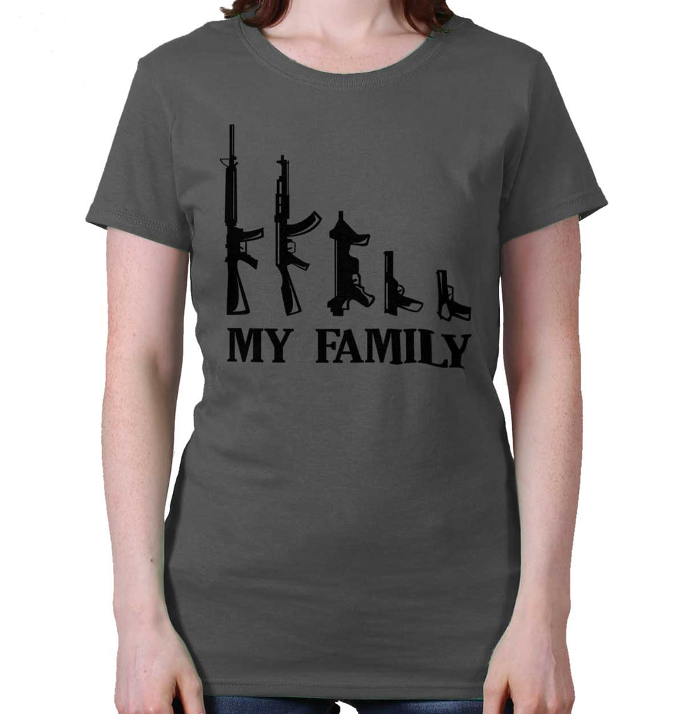 Charcoal|My Family Ladies T-Shirt|Tactical Tees