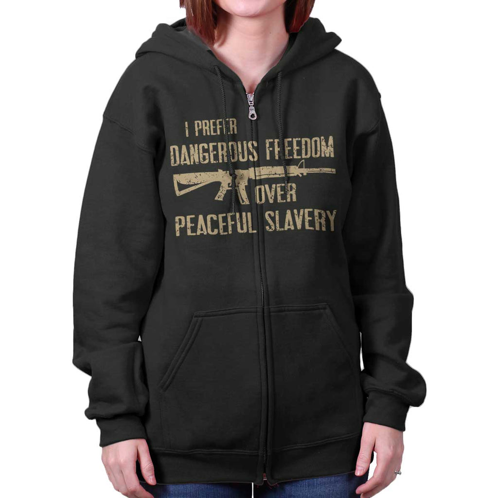 Black|Peaceful Slavery Zip Hoodie|Tactical Tees