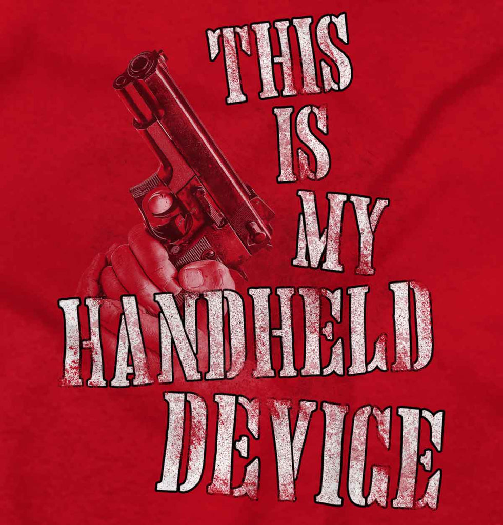 CherryRed2|Handheld Device Junior Fit V-Neck T-Shirt|Tactical Tees