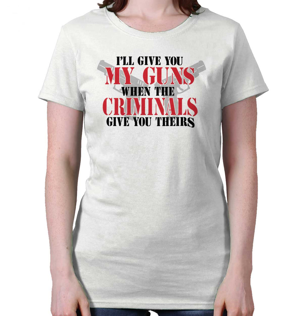 White|Criminals Ladies T-Shirt|Tactical Tees