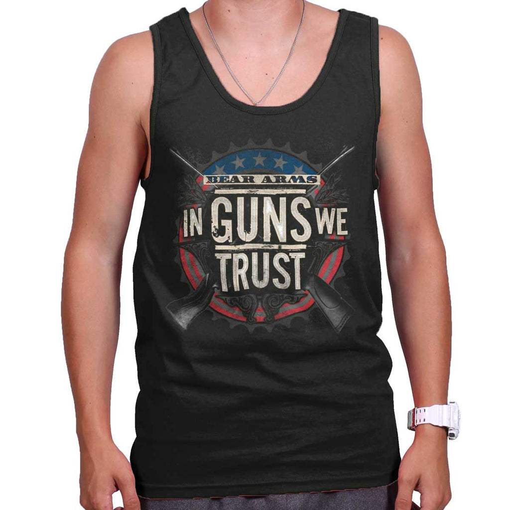 Black|In Guns We Trust Tank Top|Tactical Tees