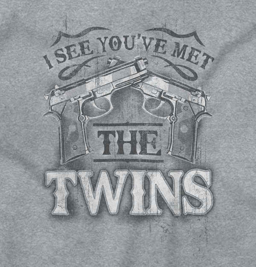 SportGrey2|I See Youve Met The Twins Junior Fit V-Neck T-Shirt|Tactical Tees