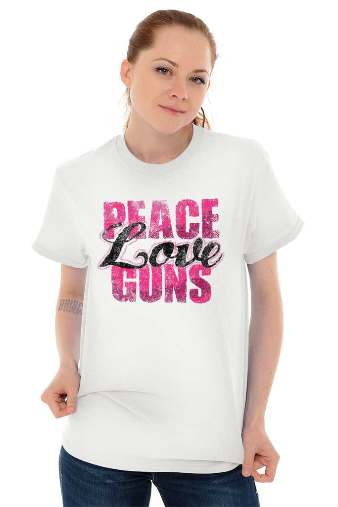 Female_White2|Peace Love Guns T-Shirt|Tactical Tees
