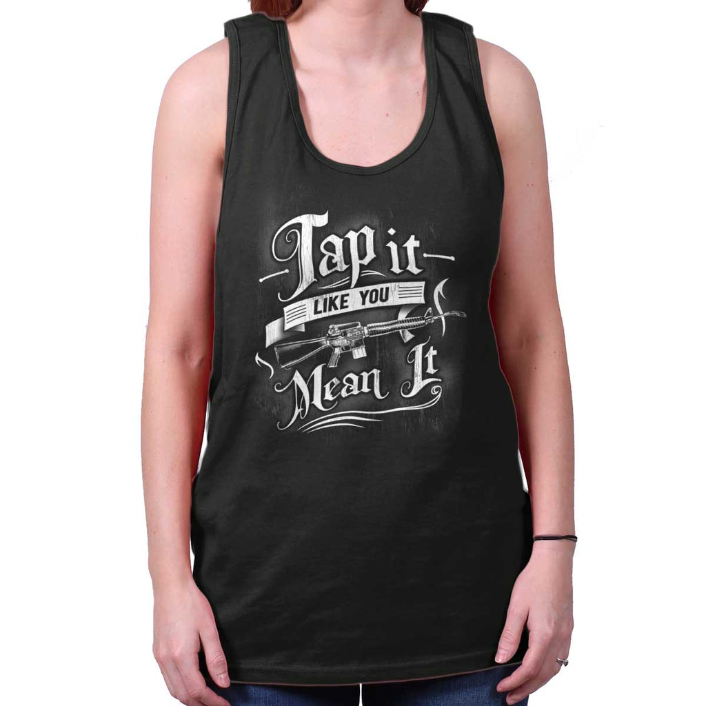 Black|Tap It Like You Mean It Tank Top|Tactical Tees