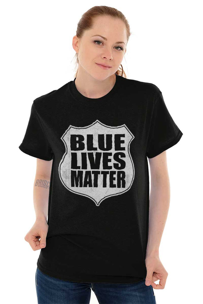 Female_Black2|Blue Lives Matter Shield T-Shirt|Tactical Tees