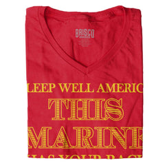 CherryRed|This Marine Junior Fit V-Neck T-Shirt|Tactical Tees