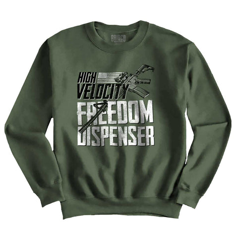 MilitaryGreen|Freedom Dispenser Crewneck Sweatshirt|Tactical Tees