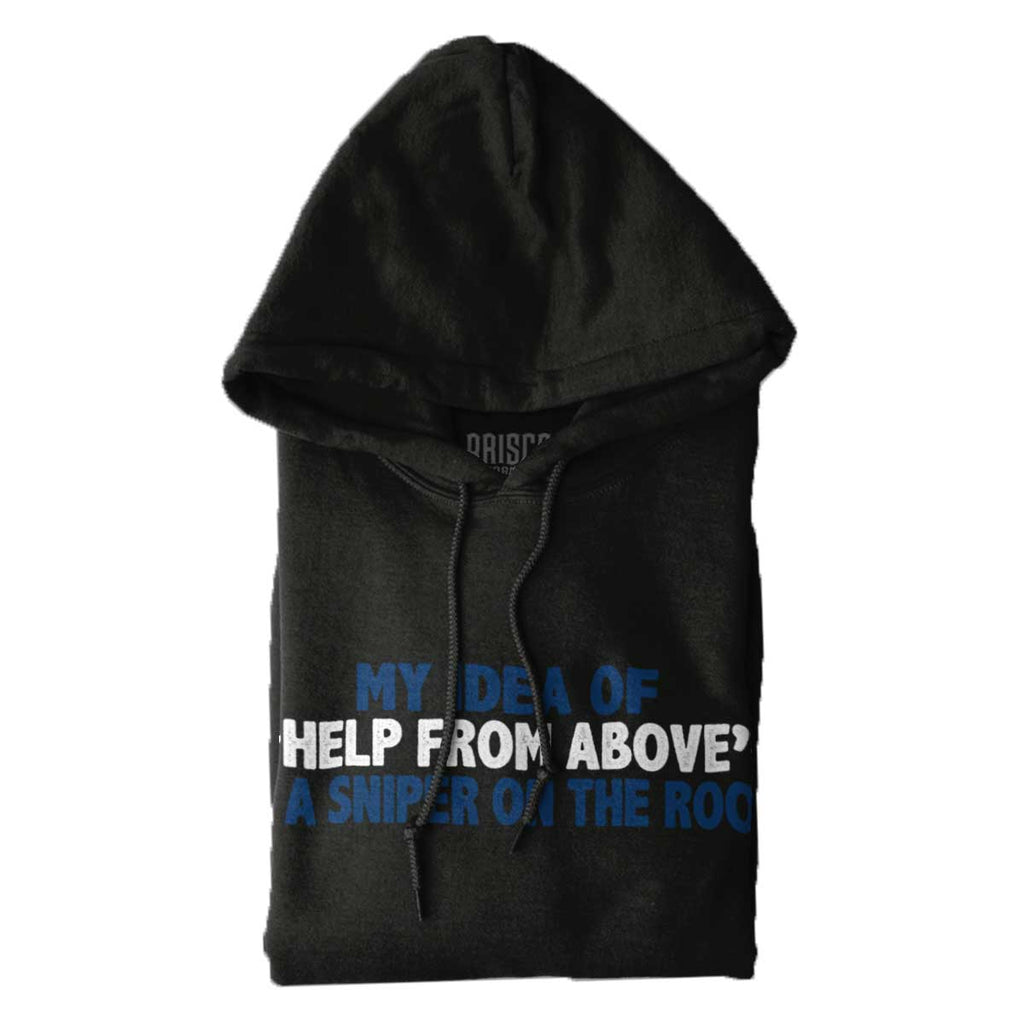 Black|Help From Above Hoodie|Tactical Tees