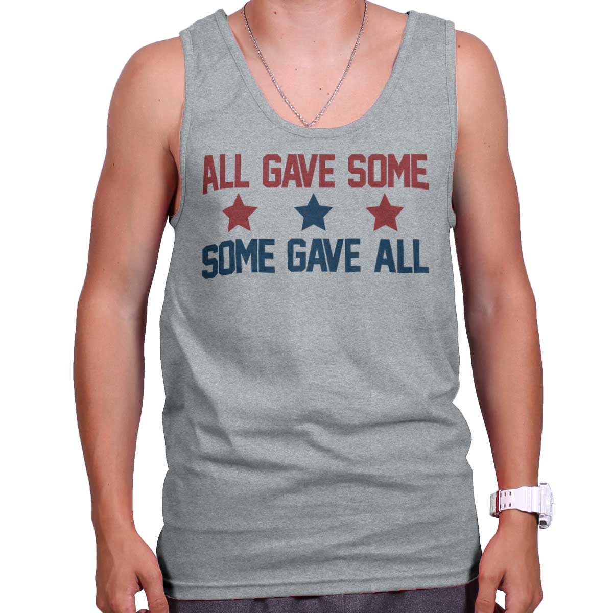 SportGrey|Some Gave All Tank Top|Tactical Tees