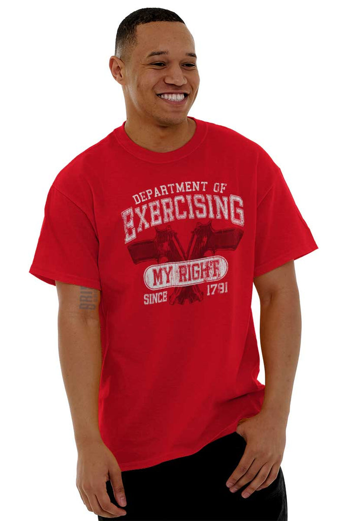 Male_Red2|DepartMalet of Exercising My Right T-Shirt|Tactical Tees