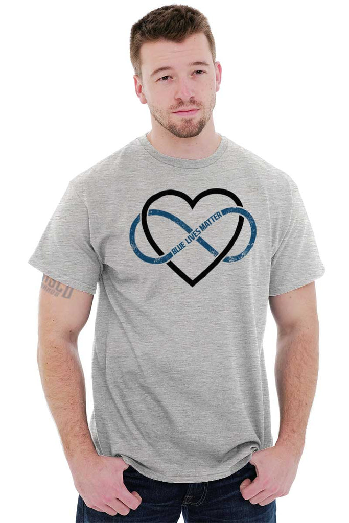Male_SportGrey1|Blue Lives Matter Heart Infinity T-Shirt|Tactical Tees