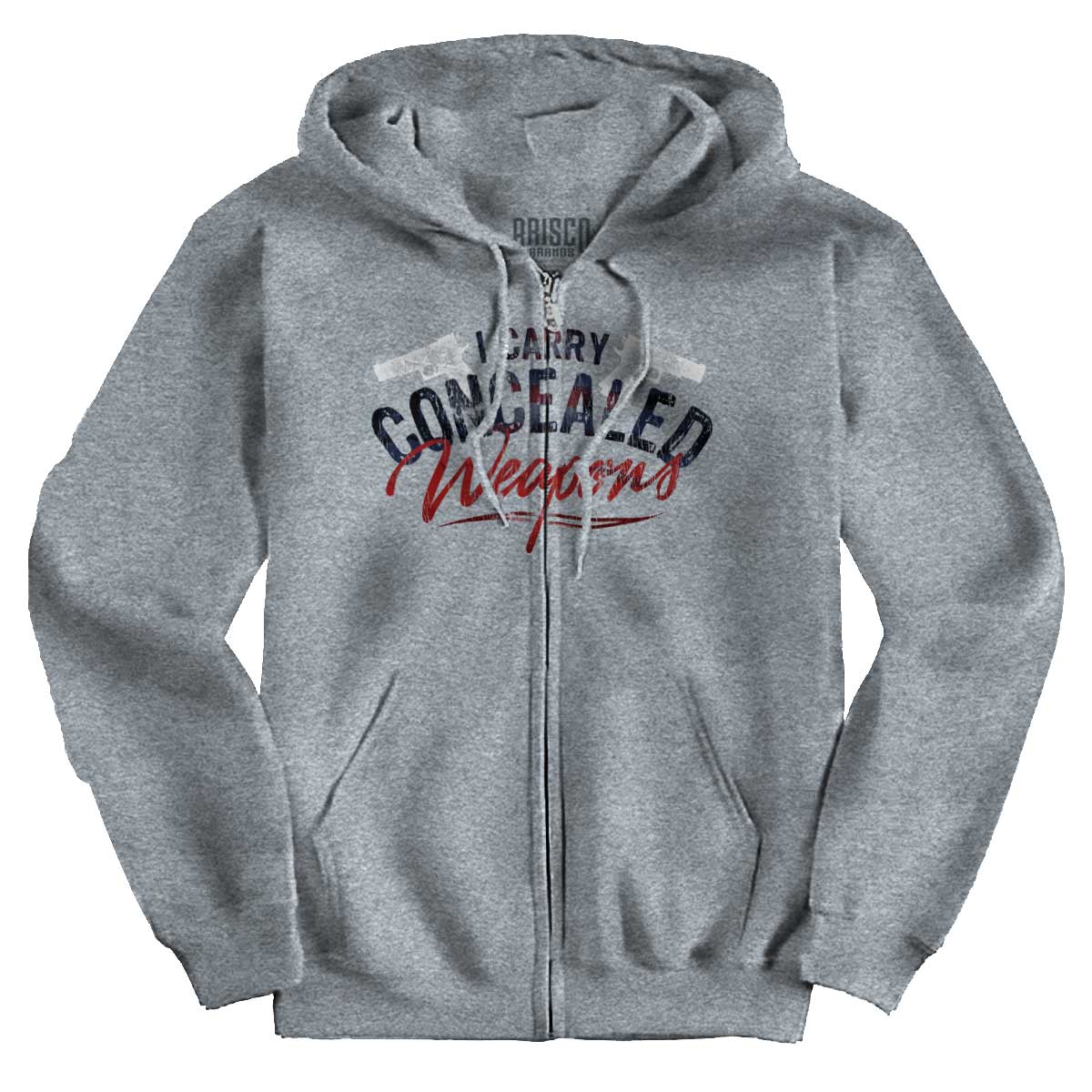 SportGrey1|I Carry Concealed Weapons Zip Hoodie|Tactical Tees