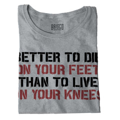 SportGrey|Die on Your Feet Ladies T-Shirt|Tactical Tees