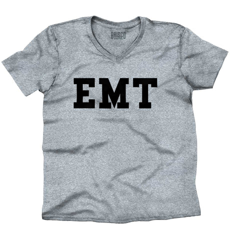 SportGrey|EMT Logo V-Neck T-Shirt|Tactical Tees