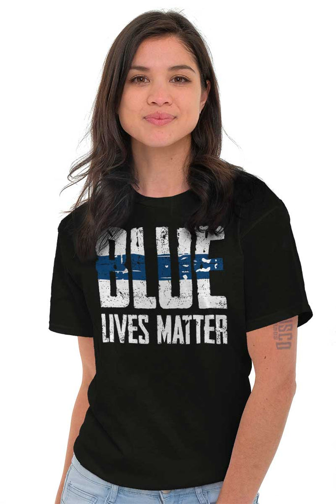 Female_Black2|Blue Lives Matter Line T-Shirt|Tactical Tees