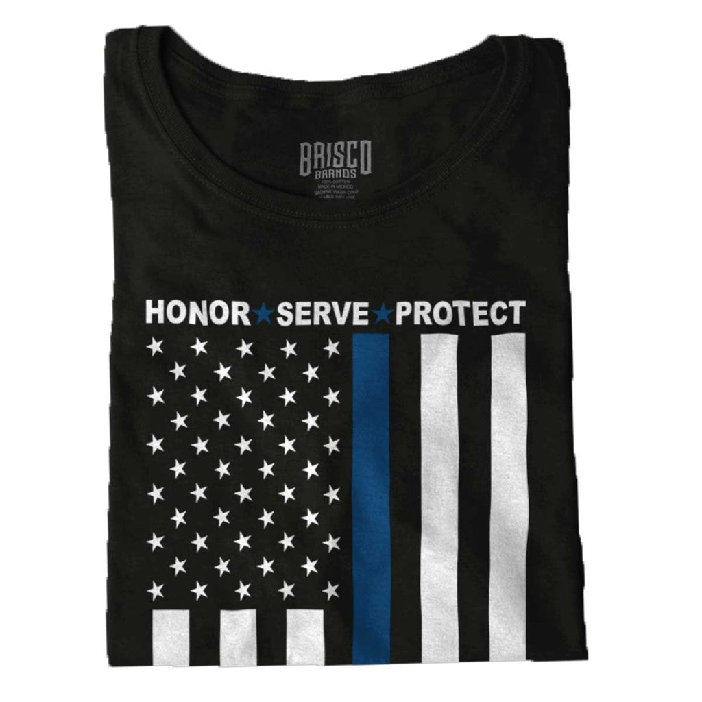 Black|Blue Lives Matter Vertical Ladies T-Shirt|Tactical Tees