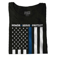 Black|Blue Lives Matter Vertical Ladies T-Shirt|Tactical Tees