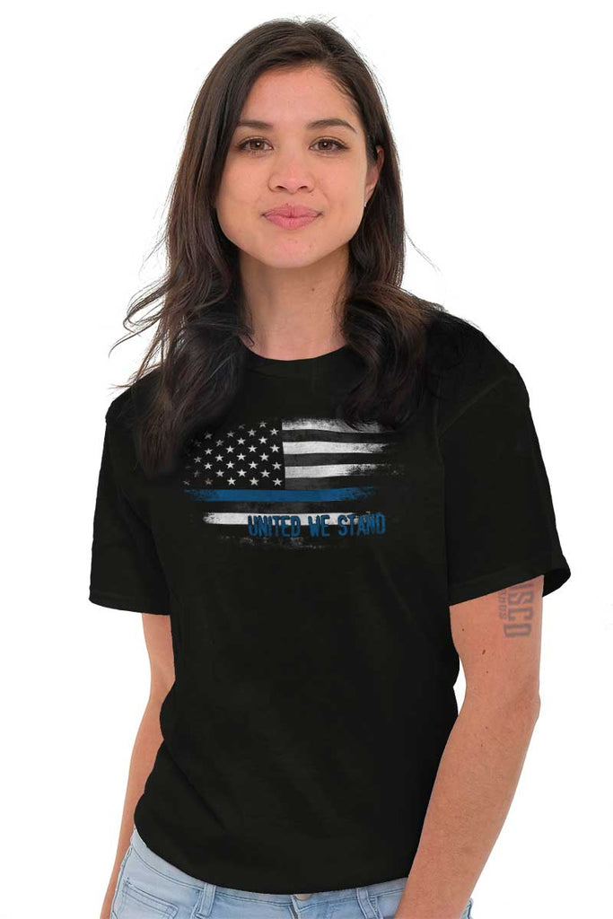 Female_Black1|Blue Lives Matter Fade T-Shirt|Tactical Tees