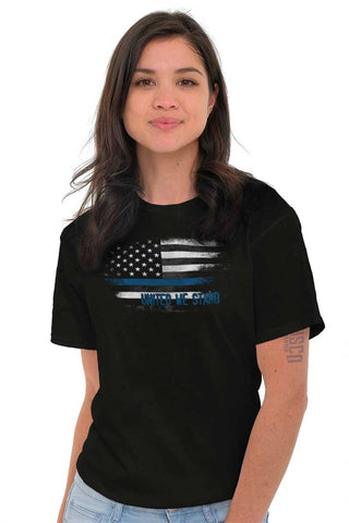 Male_Black1|Blue Lives Matter Fade T-Shirt|Tactical Tees