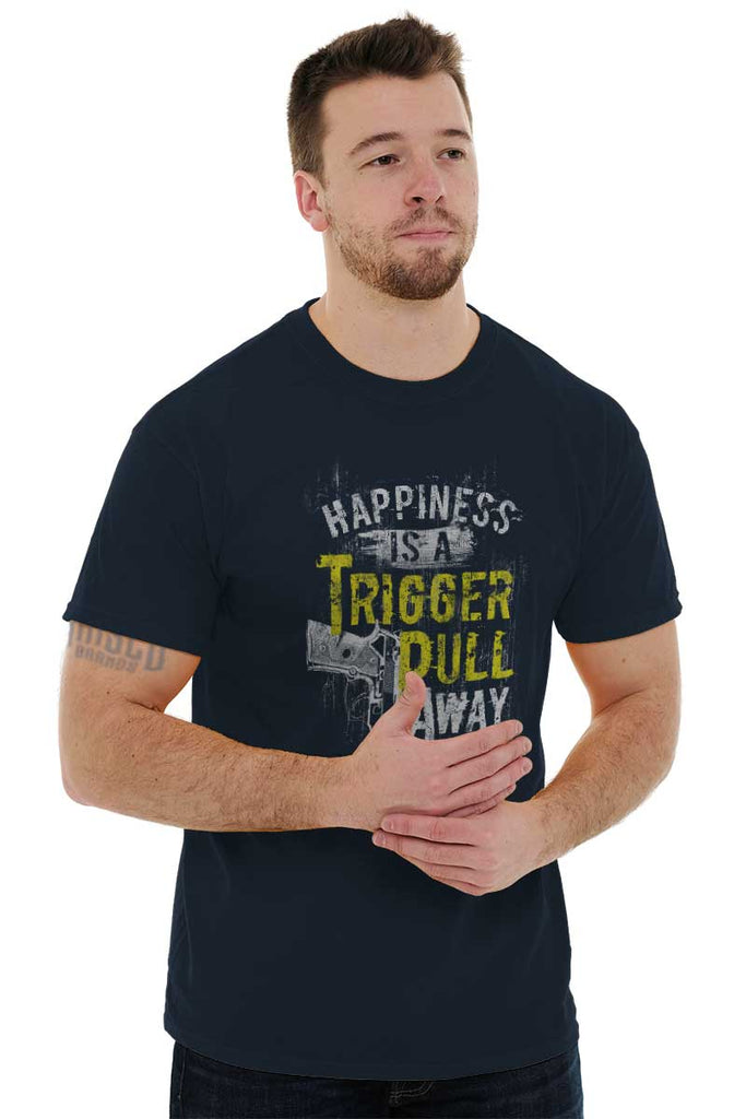 Male_Navy2|Happiness is A Trigger Pull Away T-Shirt|Tactical Tees