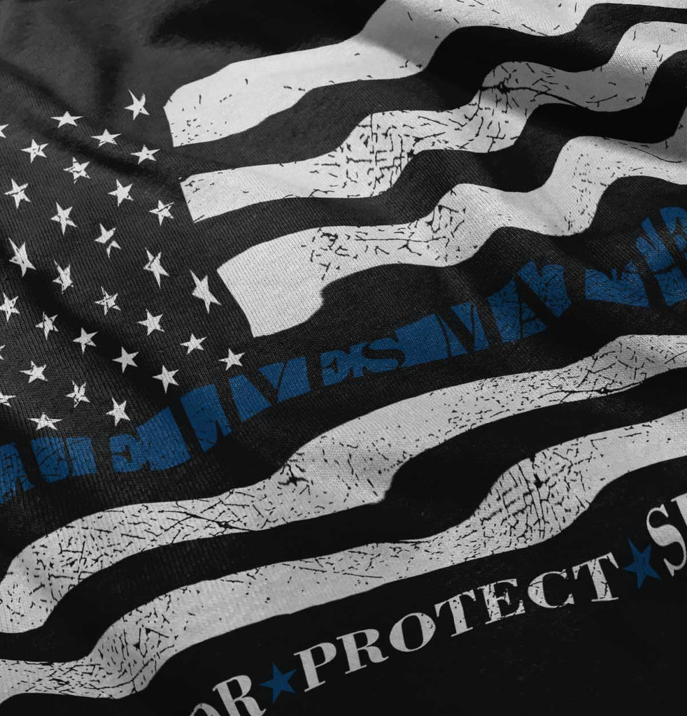 Black|Blue Lives Matter Honor Ladies T-Shirt|Tactical Tees