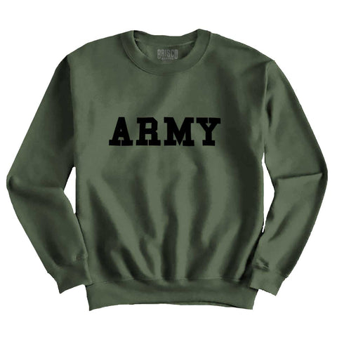 MilitaryGreen|Army Logo Crewneck Sweatshirt|Tactical Tees