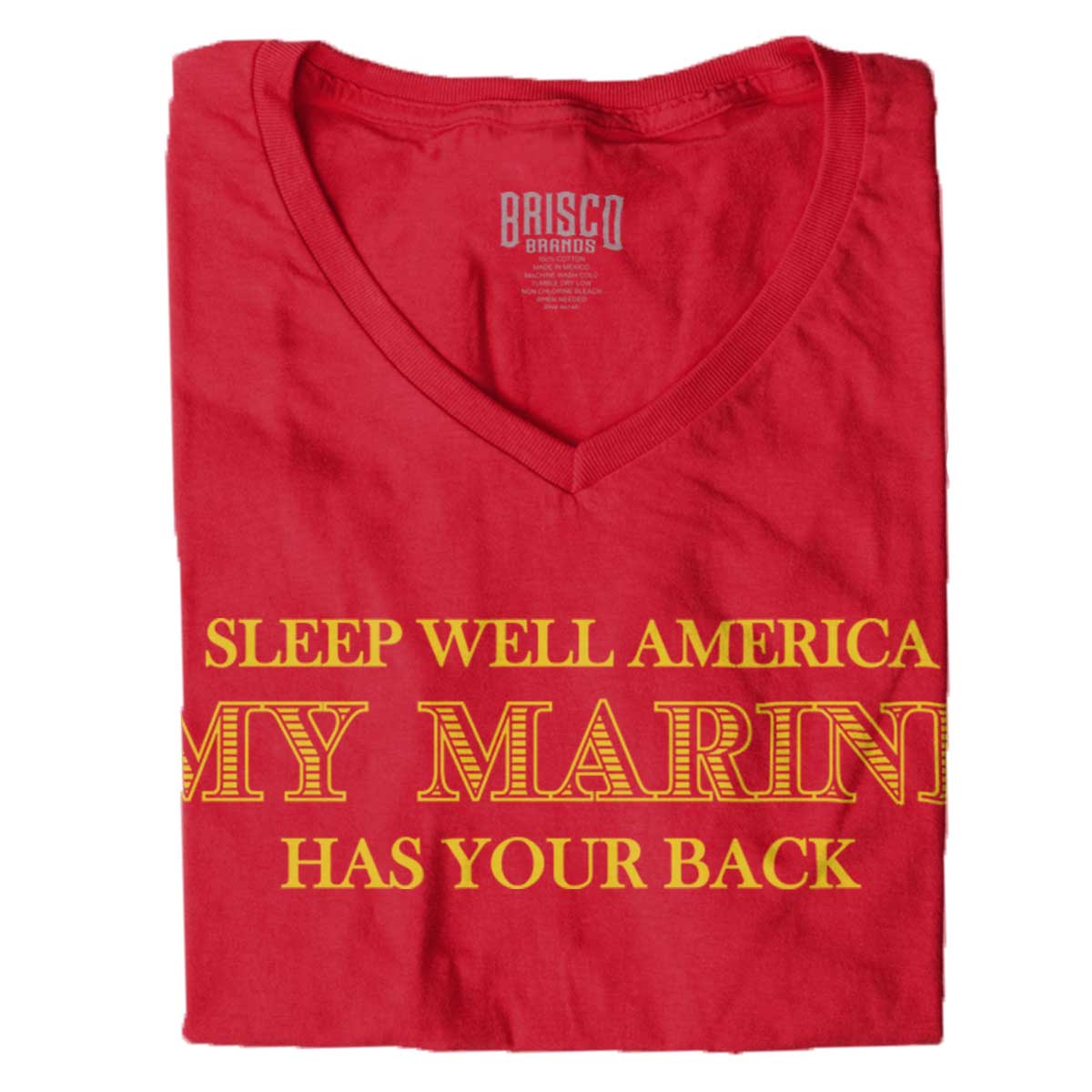 CherryRed|This Marine Has Your Back Junior Fit V-Neck T-Shirt|Tactical Tees