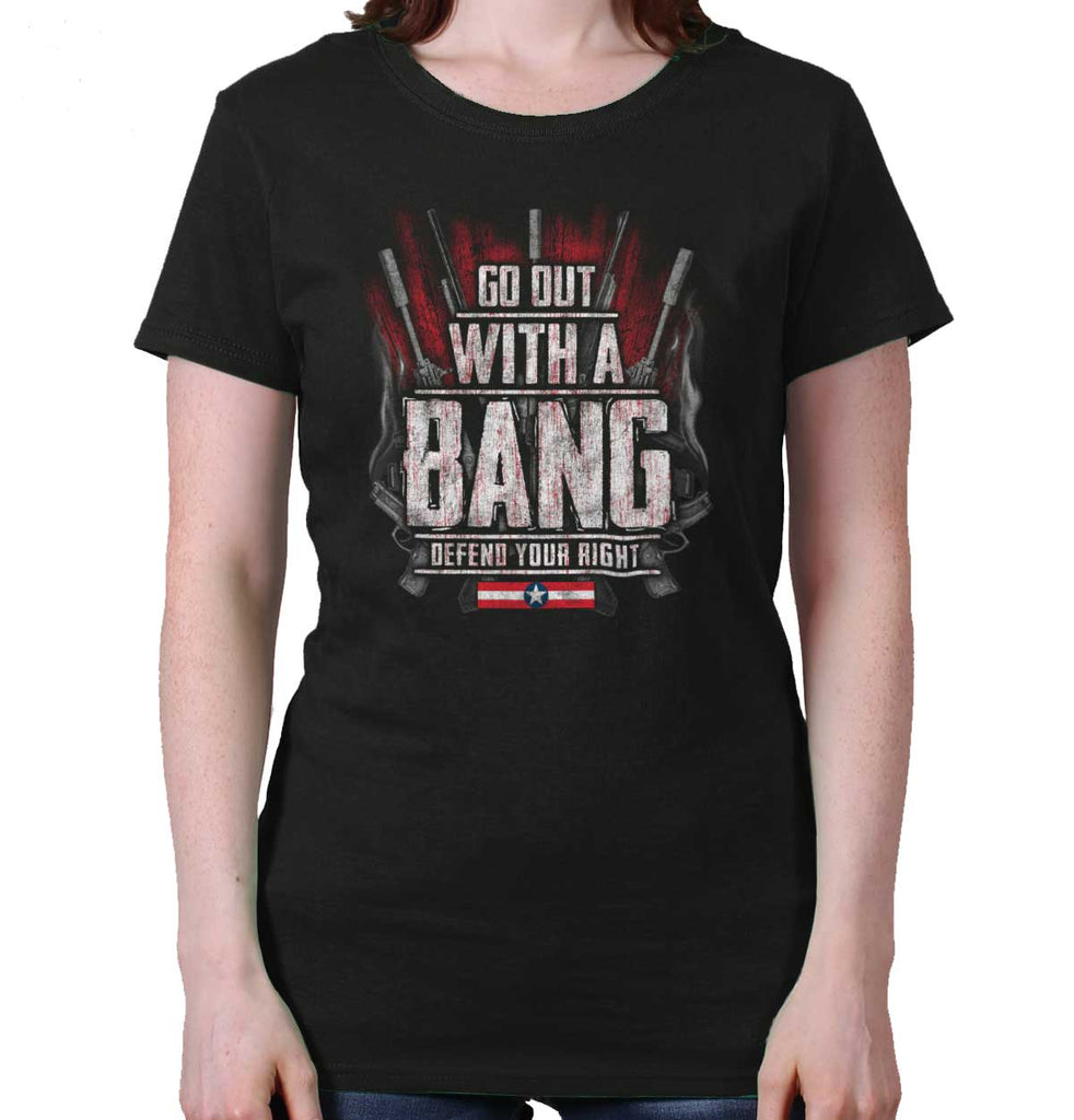 Black|Go Out With A Bang Ladies T-Shirt|Tactical Tees