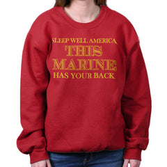 CherryRed|This Marine Crewneck Sweatshirt|Tactical Tees