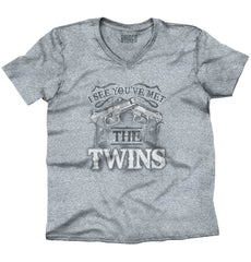 SportGrey1|I See Youve Met The Twins V-Neck T-Shirt|Tactical Tees