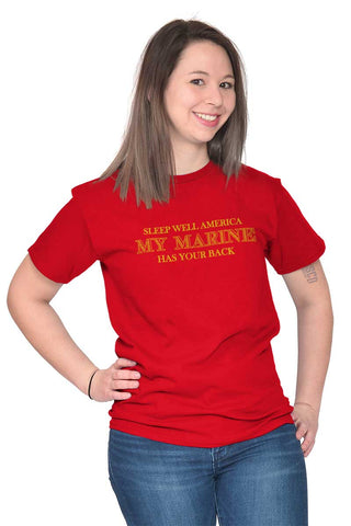 Male_Red1|This Marine Has Your Back T-Shirt|Tactical Tees