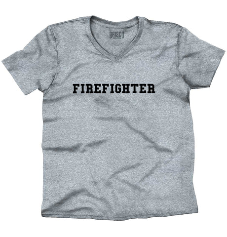 SportGrey|Firefighter Logo V-Neck T-Shirt|Tactical Tees