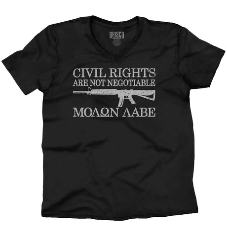 Black|Civil Rights V-Neck T-Shirt|Tactical Tees