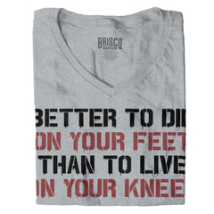 SportGrey|Die on Your Feet Junior Fit V-Neck T-Shirt|Tactical Tees
