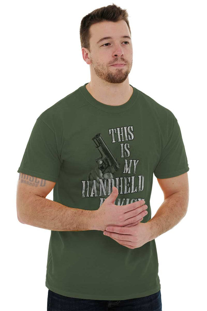 Male_MilitaryGreen2|Handheld Device T-Shirt|Tactical Tees