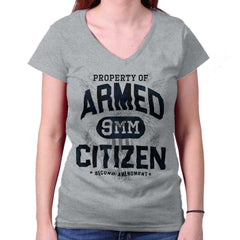 SportGrey|Armed Citizen Junior Fit V-Neck T-Shirt|Tactical Tees