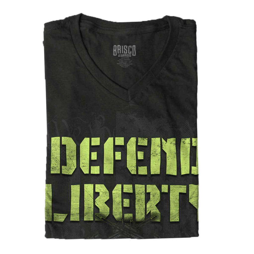 Black|Defend Liberty V-Neck T-Shirt|Tactical Tees