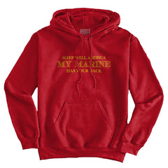CherryRed1|This Marine Has Your Back Hoodie|Tactical Tees