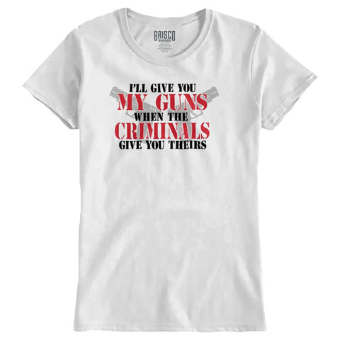 White|Criminals Ladies T-Shirt|Tactical Tees