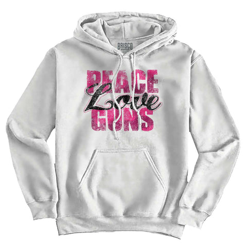 White|Peace Love Guns Hoodie|Tactical Tees