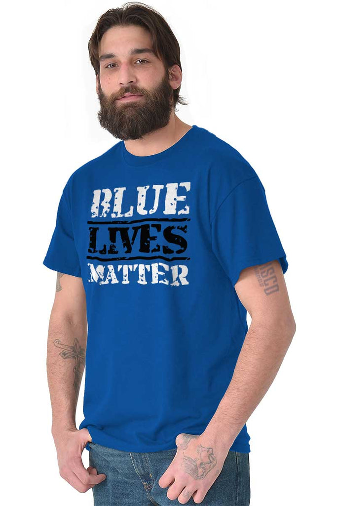 Male_Royal2|Blue Lives Matter Bold T-Shirt|Tactical Tees