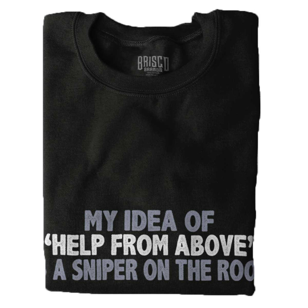 Black|Help From Above Crewneck Sweatshirt|Tactical Tees