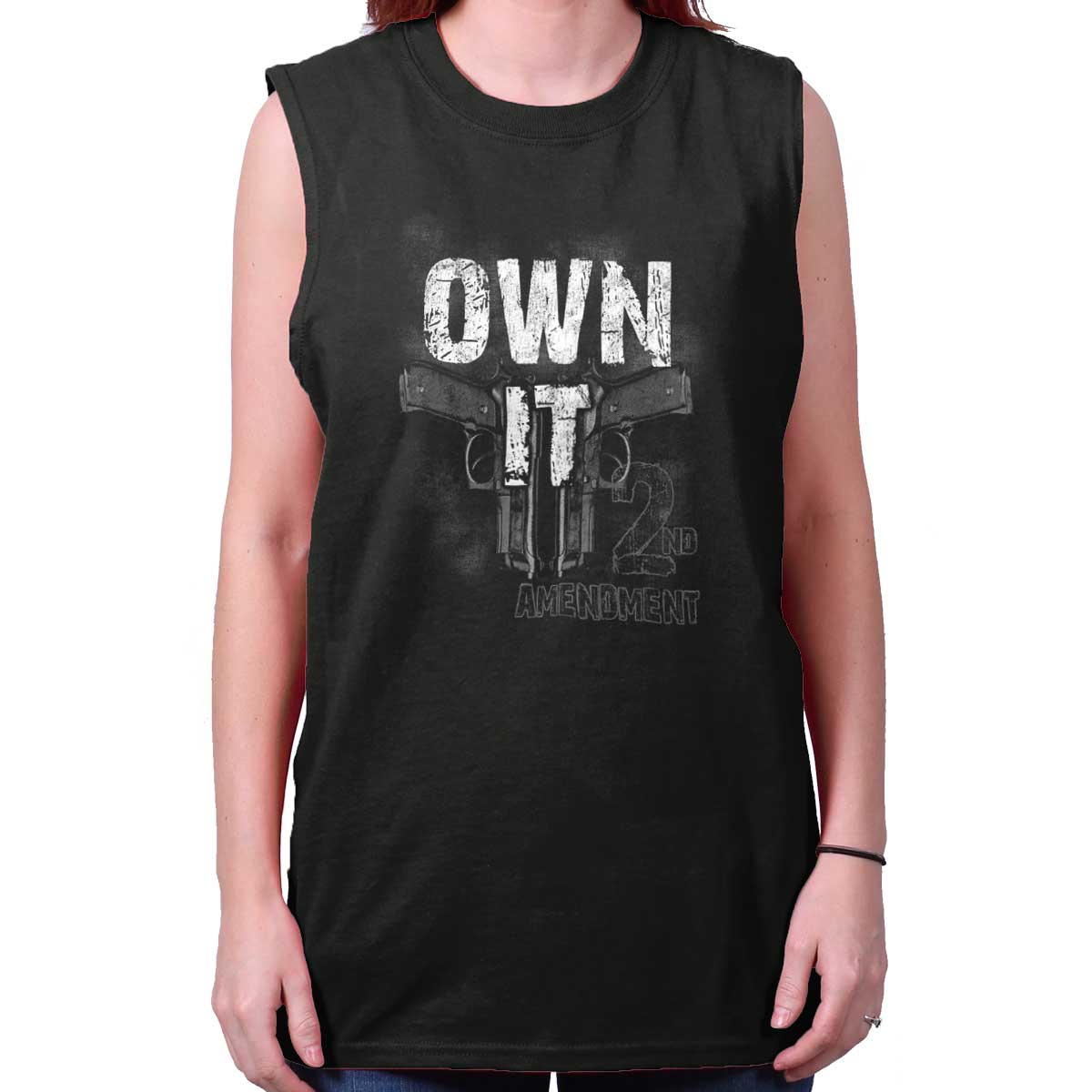 Black|Own It  AMaledMalet Sleeveless T-Shirt|Tactical Tees