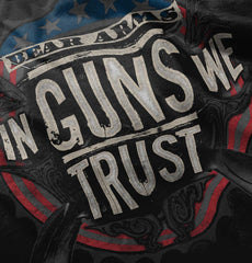 Black|In Guns We Trust Junior Fit V-Neck T-Shirt|Tactical Tees