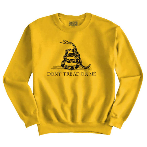 Gold|Don’t Tread On Me Crewneck Sweatshirt|Tactical Tees