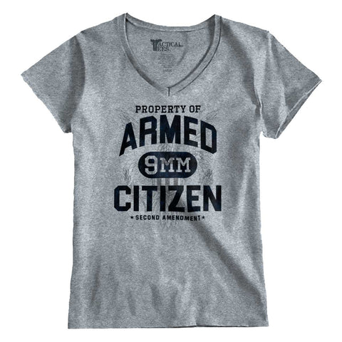 SportGrey|Armed Citizen Junior Fit V-Neck T-Shirt|Tactical Tees