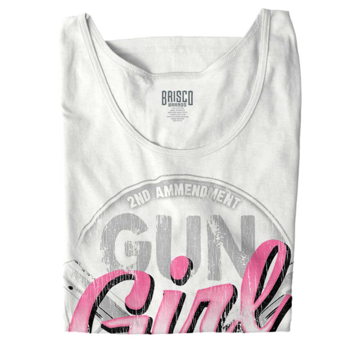 White|Gun Girl Tank Top|Tactical Tees